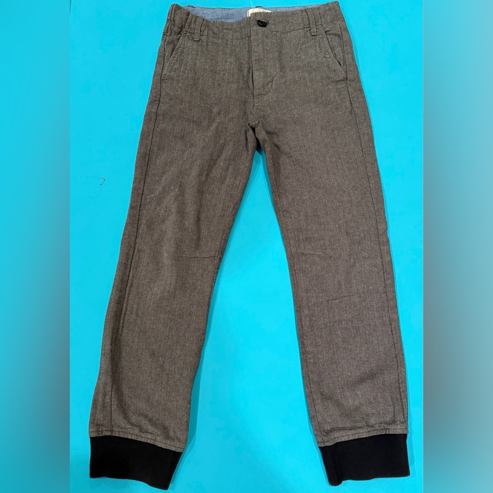 Preowned Peek Herringbone Tweed Joggers Pants Brown Size 10 Excellent Used Cond